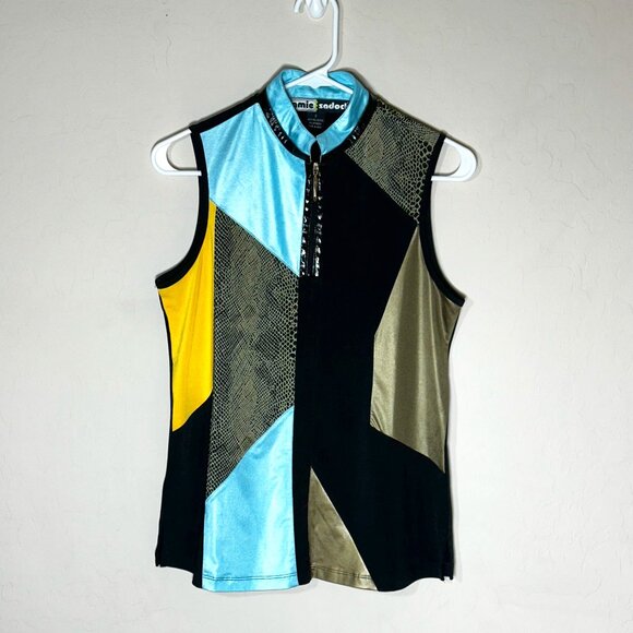 Jamie Sadock Women's Small Sleeveless Top 1/4 Zip Golf Sporty - Picture 1 of 5